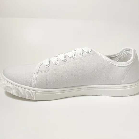 French Connection Canvas Sneakers on White - Picture 4 of 6